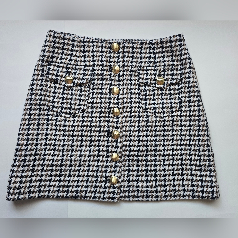 INTERMIX Coco Tweed Mini Skirt